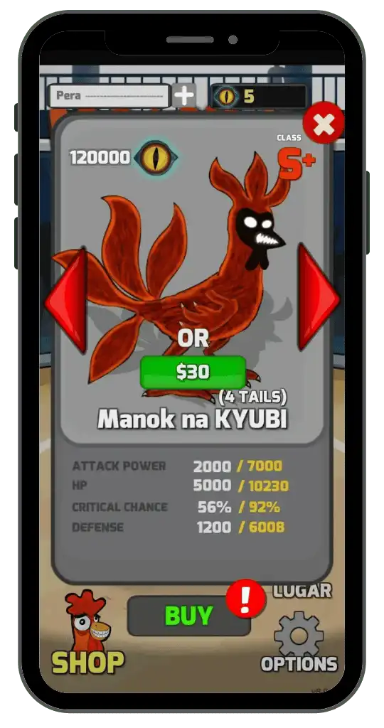 Top 20 Strongest Chickens in Manok Na Pula 5 Manok Na Kyubi (Demon Fox - 4 Tail)